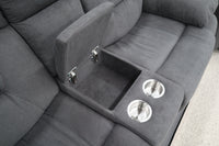 JAMIE DARK GREY FABRIC ELECTRIC 2 SEATER