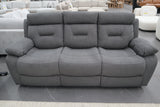 JAMIE DARK GREY FABRIC ELECTRIC 3 SEATER