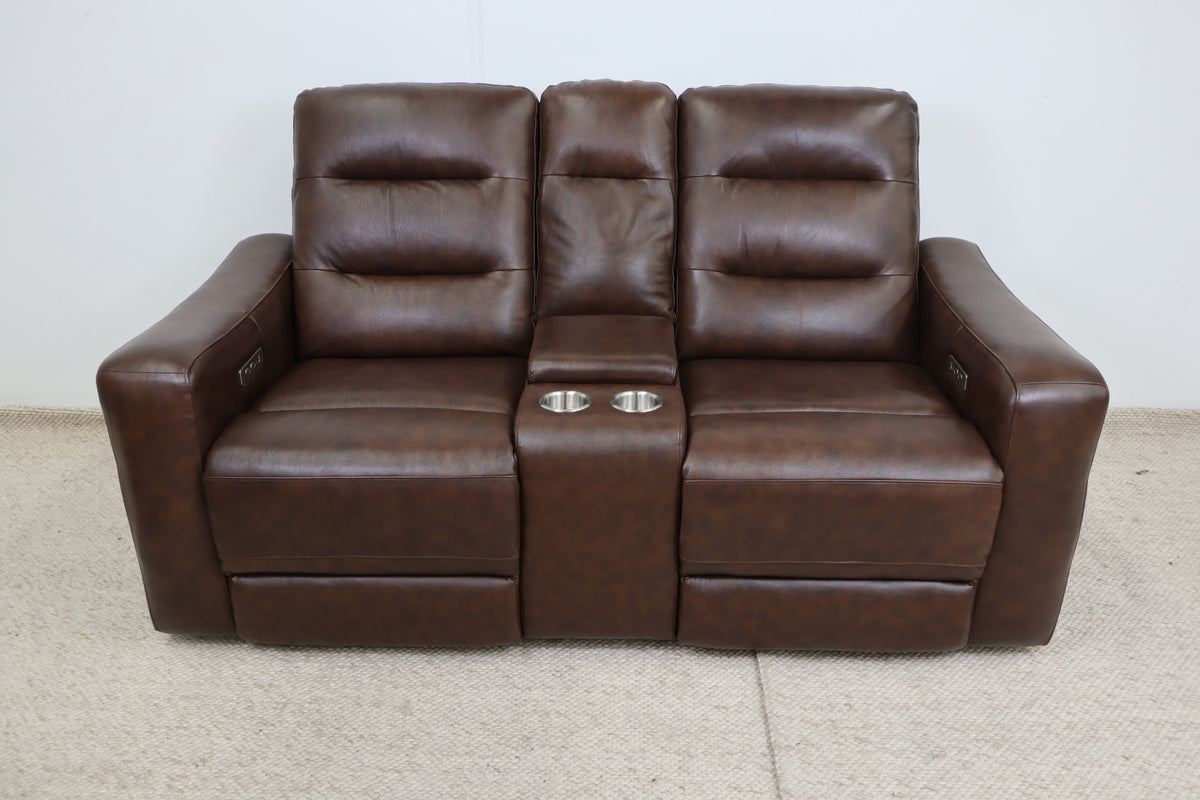 MELBOURNE CHOCOLATE LEATHER 2 SEATER