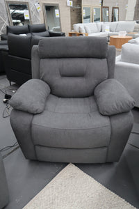 JAMIE DARK GREY FABRIC ELECTRIC RECLINER