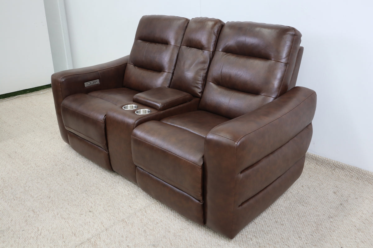MELBOURNE CHOCOLATE LEATHER 2 SEATER