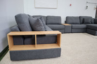 AMALFI DARK GREY CORNER LOUNGE SUITE WITH REVERSIBLE CHAISE