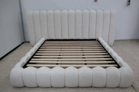 SHAE NATURAL BOUCLE KING BED  -------- PRE ORDER — Expected arrival mid to late July