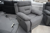 JAMIE DARK GREY FABRIC ELECTRIC RECLINER
