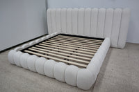 SHAE NATURAL BOUCLE KING BED  -------- PRE ORDER — Expected arrival mid to late July