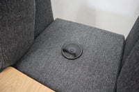 AMALFI DARK GREY CORNER LOUNGE SUITE WITH REVERSIBLE CHAISE