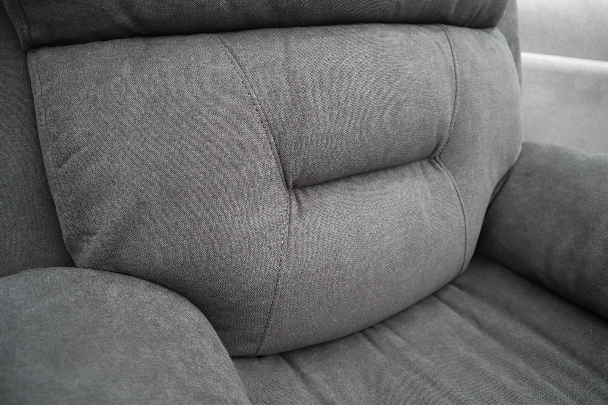 JAMIE DARK GREY FABRIC ELECTRIC 2 SEATER