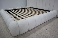 SHAE NATURAL BOUCLE KING BED  -------- PRE ORDER — Expected arrival mid to late July