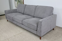 LUCAS GREY FABRIC 3 SEATER