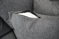 AMALFI DARK GREY CORNER LOUNGE SUITE WITH REVERSIBLE CHAISE