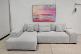 VOLUZZI SALT + PEPPER 3 SEATER CHAISE
