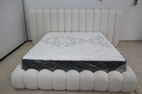 SHAE NATURAL BOUCLE KING BED  -------- PRE ORDER — Expected arrival mid to late July