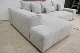 VOLUZZI SALT + PEPPER 3 SEATER CHAISE
