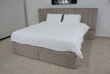 SOPHIA CHAMPAGNE VELVET QUEEN BED