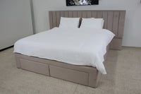 SOPHIA CHAMPAGNE VELVET QUEEN BED