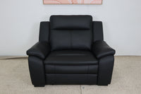 NEVADA BLACK LEATHER RECLINER