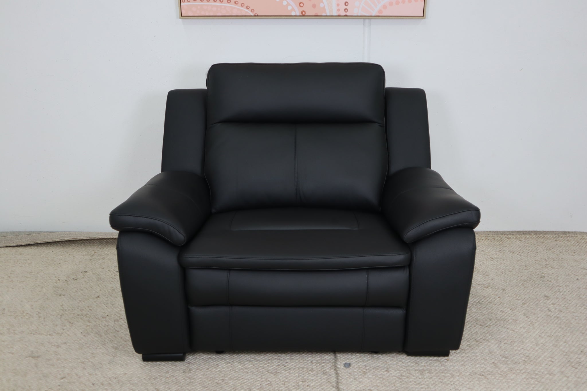 NEVADA BLACK LEATHER RECLINER