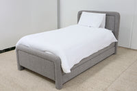 HEMI GREY BOUCLE KING SINGLE BED