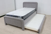 HEMI GREY BOUCLE KING SINGLE BED
