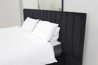 SOPHIA BLACK VELVET QUEEN BED