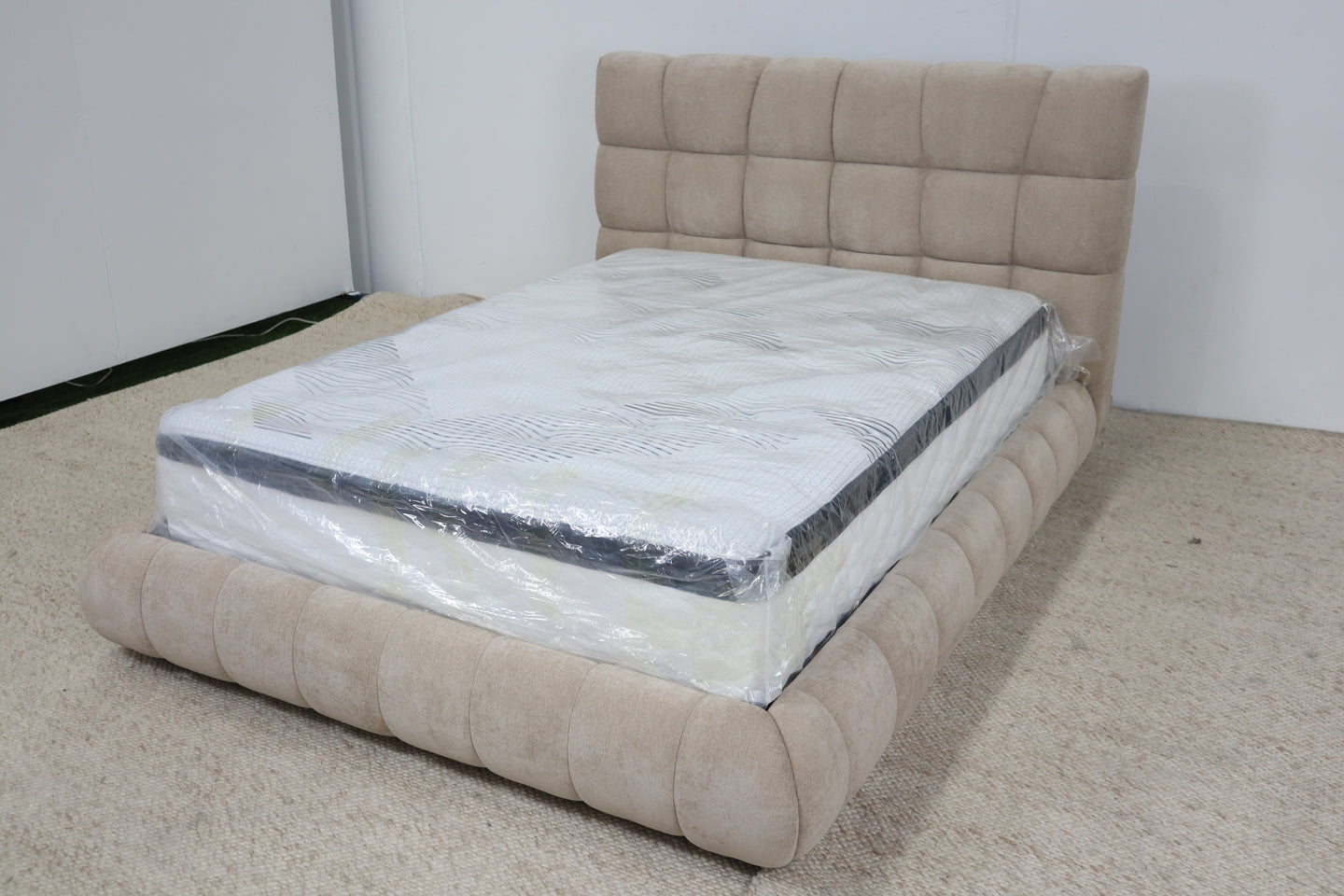 CLAIRE TAUPE DOUBLE BED
