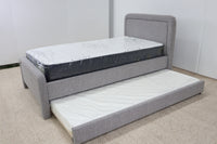 HEMI GREY BOUCLE KING SINGLE BED