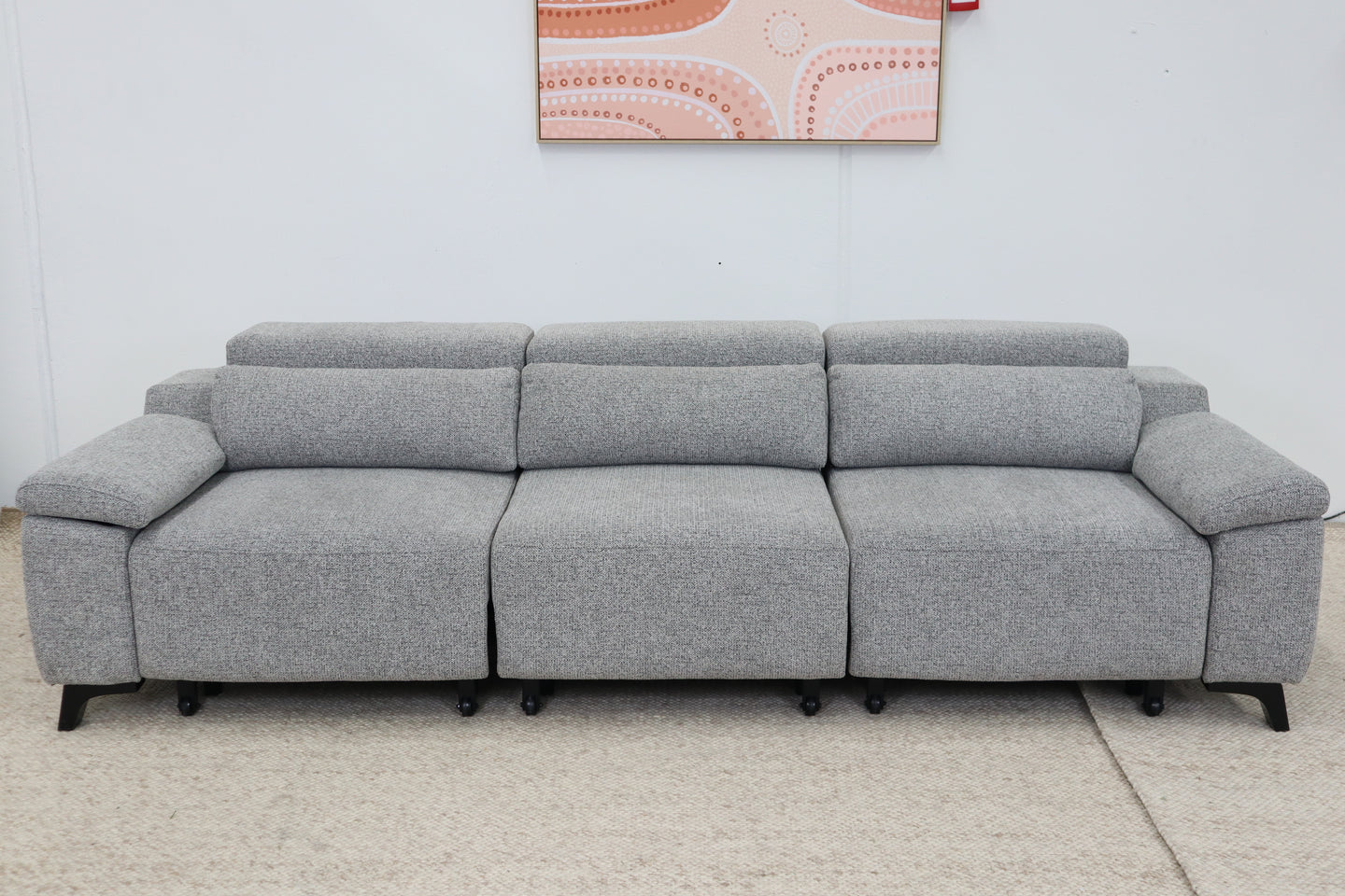 FRANKIE GREY 3 SEATER