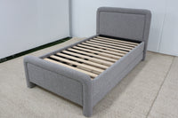 HEMI GREY BOUCLE KING SINGLE BED