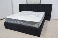 SOPHIA BLACK VELVET QUEEN BED