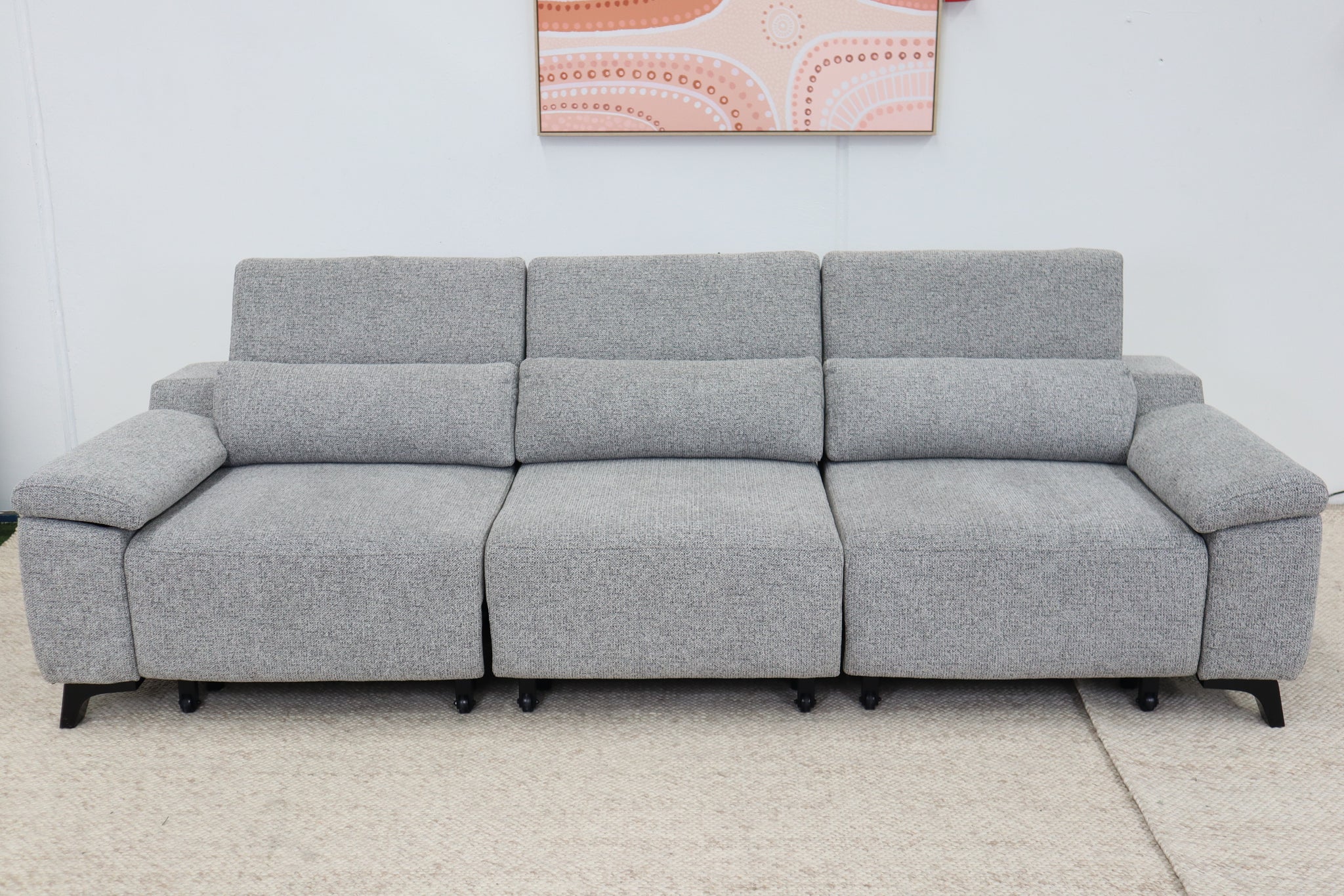 FRANKIE GREY 3 SEATER