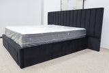 SOPHIA BLACK VELVET QUEEN BED