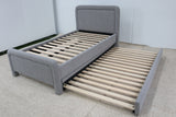 HEMI GREY BOUCLE KING SINGLE BED