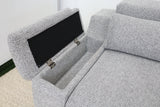 FRANKIE GREY 3 SEATER