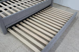 HEMI GREY BOUCLE KING SINGLE BED