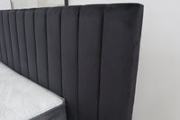 SOPHIA BLACK VELVET QUEEN BED