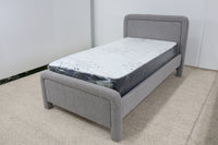 HEMI GREY BOUCLE KING SINGLE BED