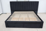 SOPHIA BLACK VELVET QUEEN BED