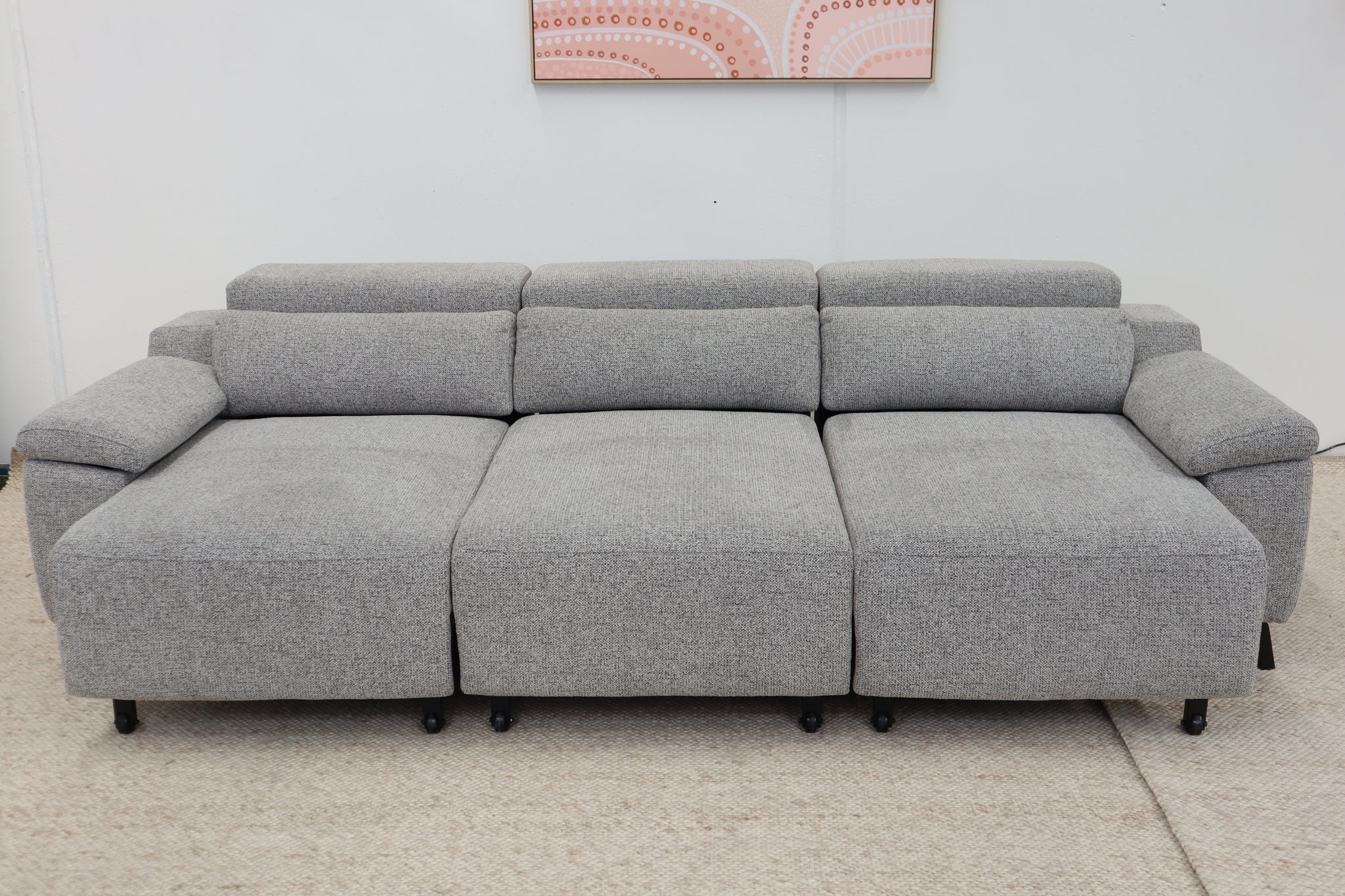 FRANKIE GREY 3 SEATER