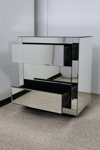 ZARA MIRRORED BEDSIDE TABLE