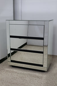 ZARA MIRRORED BEDSIDE TABLE