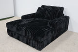 EVE BLACK FAUX FUR SINGLE CHAISE