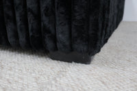EVE BLACK FAUX FUR SINGLE CHAISE