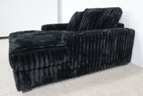 EVE BLACK FAUX FUR SINGLE CHAISE