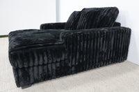 EVE BLACK FAUX FUR SINGLE CHAISE