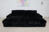 EVE BLACK FAUX FUR LOVESEAT