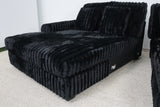 EVE BLACK FAUX FUR LOVESEAT