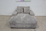 EVE GREY FAUX FUR SINGLE CHAISE