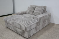 EVE GREY FAUX FUR SINGLE CHAISE