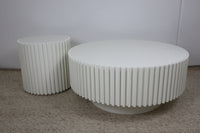 KAI WHITE ROUND LAMP TABLE