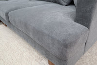 MARLEY DARK GREY FABRIC CORNER LOUNGE